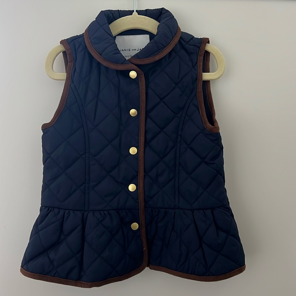 Janie & Jack - never worn!!! Equestrian vest blue/brown 3T